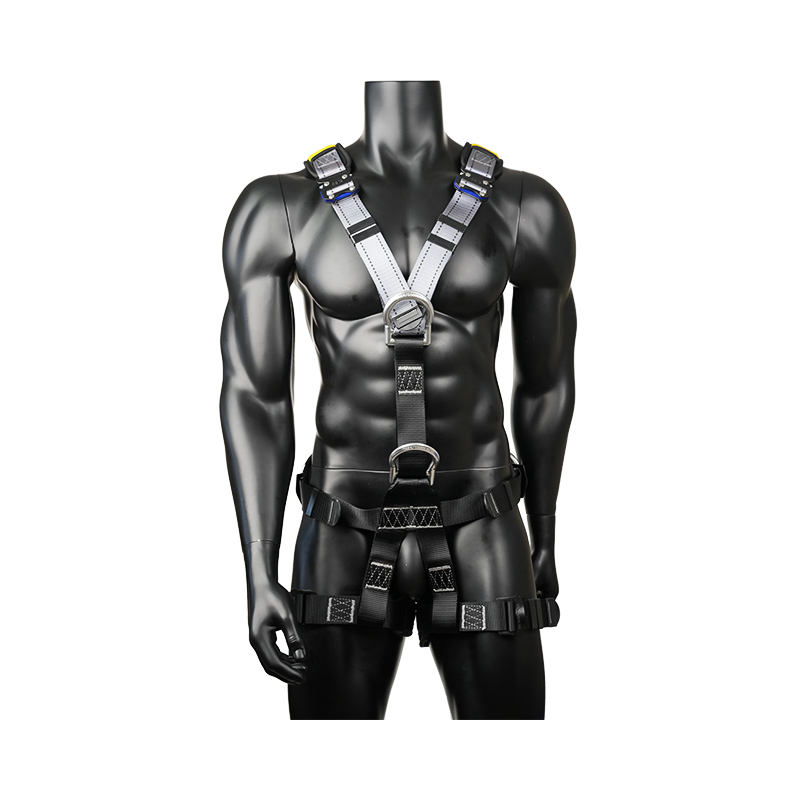 KA14-1 Hegymászóheveder 5 alumínium D gyűrűvel, 2 gyorskioldó csattal EN361